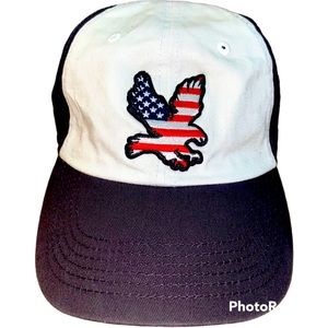 Top of the world brand hat American eagle white & black